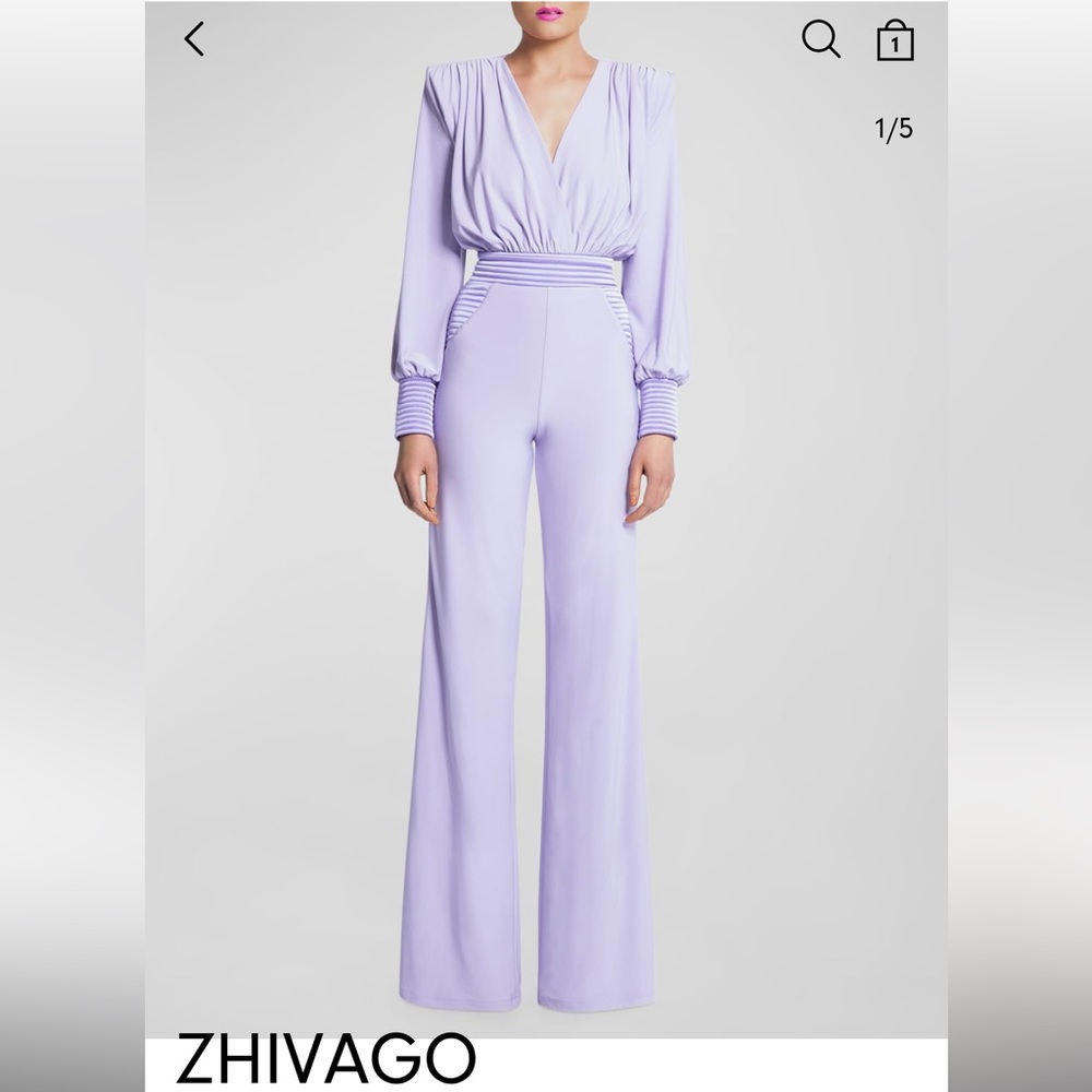 ZHIVAGO Ready Jumpsuit - long sleeve light purple jumpsuit